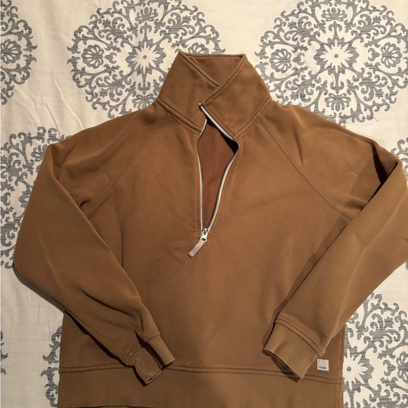 Vuori Tops - Vuori Tan Zip-Up Sweatshirt